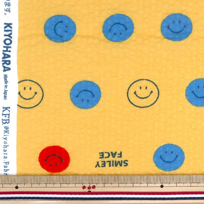 [الكمية من 5] قماش "Ripple SMILEY FACE Multi Smiley Yellow SMIRF-01"