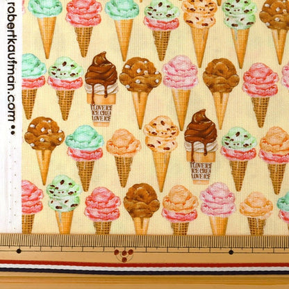 [From quantity 5] Fabric "Inkjet print ice cream 19829-85" USA cotton