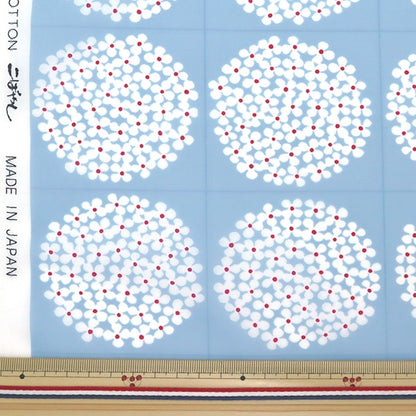 [來自數量5] 織物 “尼龍塔夫綢 繡球淺藍色UP5768-B COTTON KOBAYASHI