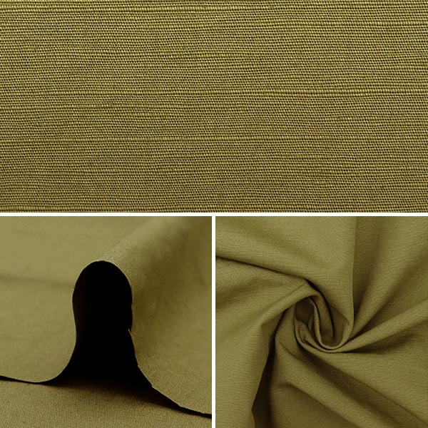 [From quantity 5] Fabric "Cotton linen slab type plastic serage green sag kof-40"