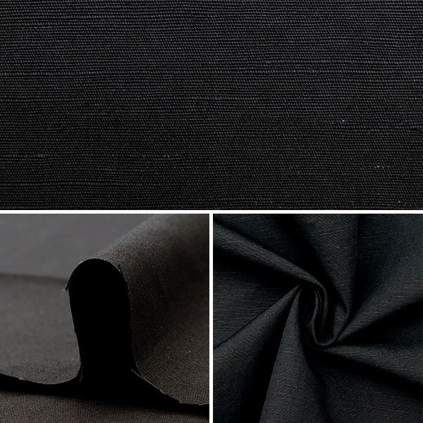 [From quantity 5] Fabric "Cotton linen slab type printing black bk kof-40"