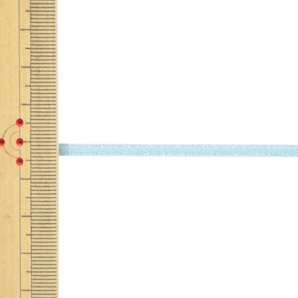リボン 『1反売り サテンパールリボン 幅約3mm×約5m巻 322番色 水色 58867』