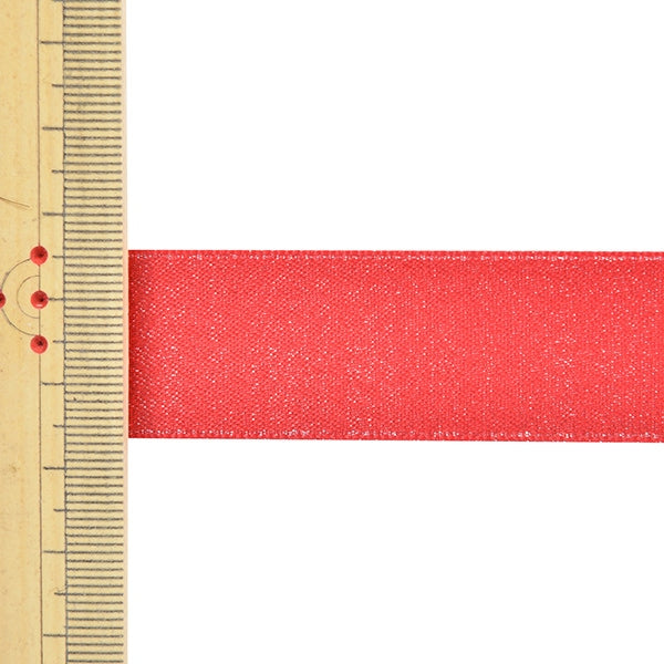 Ribbon "1 anti -selling satin pearlRibbon Width about 2.2cm x about 3m volume 250 color red 58867 "