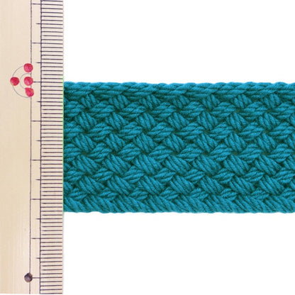 【数量5から】 手芸テープ 『メッシュカバンテープ 幅約3.5cm ターコイズ 88-4』 KOKKA コッカ