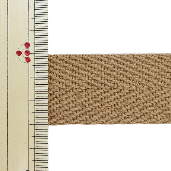 【数量5から】 手芸テープ 『綾カバンテープ 幅約3cm キャメル 88-420』 KOKKA コッカ