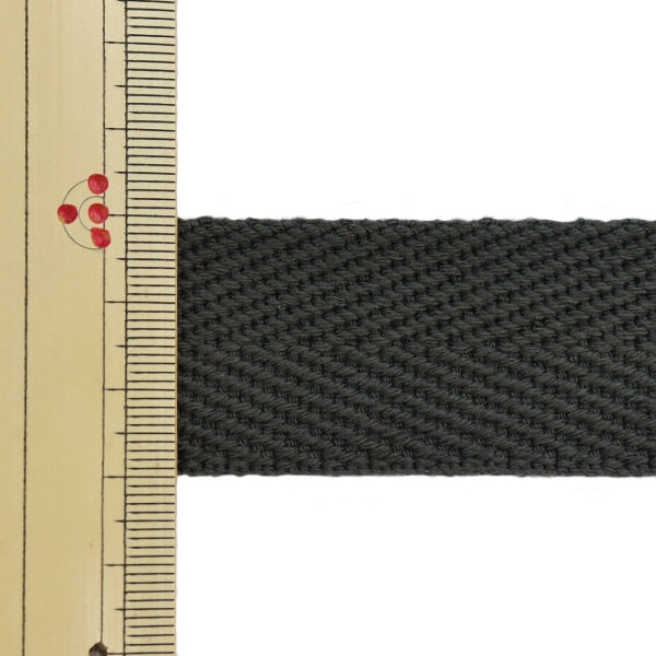 【数量5から】 手芸テープ 『綾カバンテープ 幅約3cm ダークグレー 88-420』 KOKKA コッカ