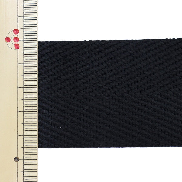 【数量5から】 手芸テープ 『広幅綾カバンテープ 幅約4.5cm ブラック 88-430』 KOKKA コッカ