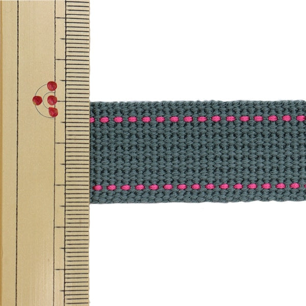 [수량 5에서] 수예테이프 "Echino (Ethino) 스티치 테이프 너비는 약 2.5cm 회색 ech-15" KOKKA