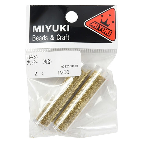 Material de resina "Glitter Green Gold aproximadamente 0.01 mm aproximadamente 1.2g H431" Miyuki Miyuki