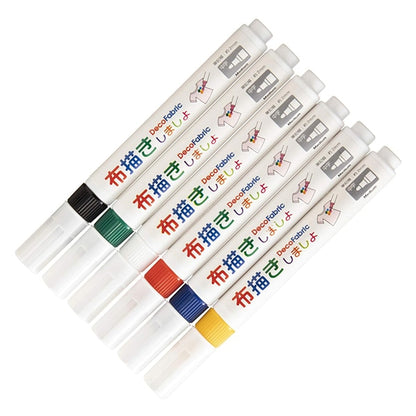 Marker per stoffa "Disegniamo la stoffa II 6 -Color un set" Marvy Marby