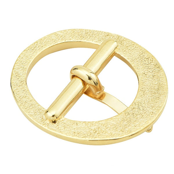 Lederhalterung "Elliptische Schnalle Gold 1,5 cm MP4132-G-15"