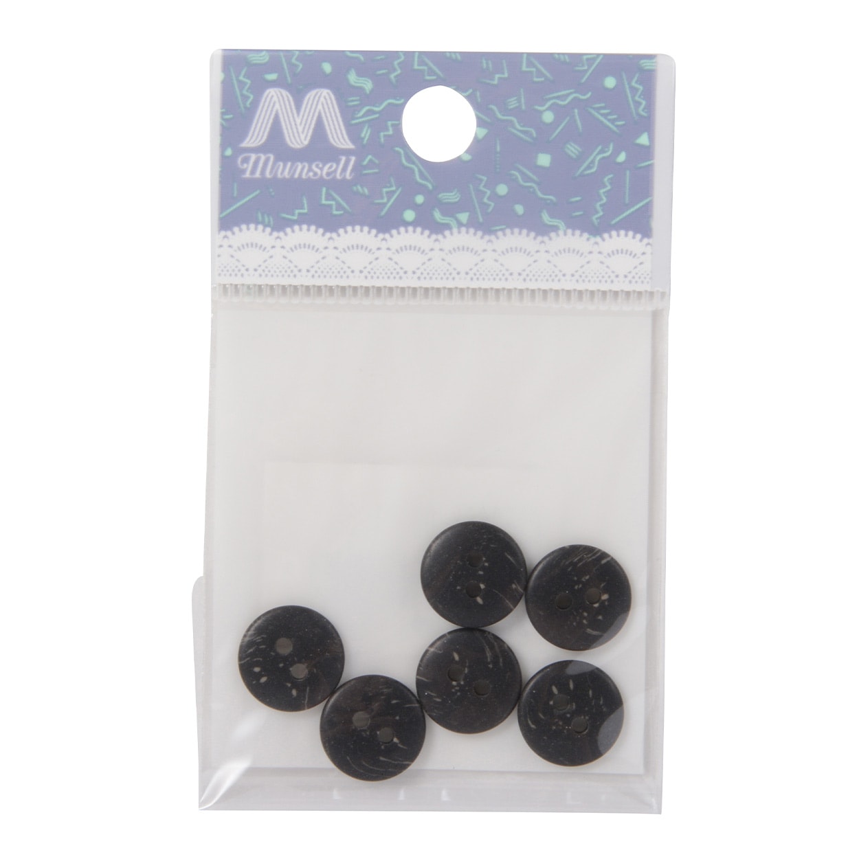 زر "زر قميص نمط كف فتحتين 11.5 ملم رقم 09 لون 6 قطع PSE2668"