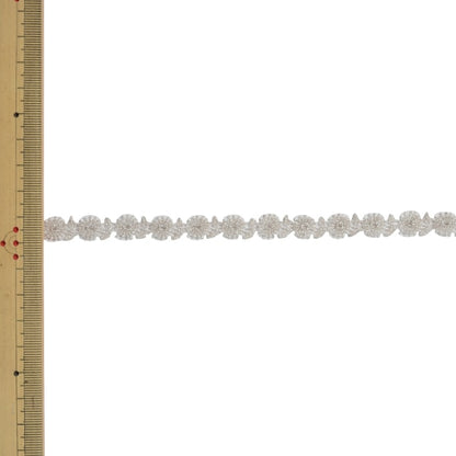 【数量5から】 レースリボンテープ 『メタリックレース 6698K 35番色』 MOKUBA 木馬