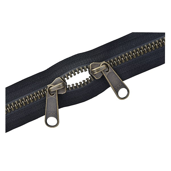 Cremallera "Metal Kotafu Antique Gold 60 cm Double Door 580 No. 5vmtag-60sh" YKK