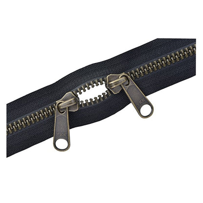 Cremallera "Metal Kotafu Antique Gold 60 cm Double Door 580 No. 5vmtag-60sh" YKK