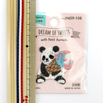 Patch "Dream of Sweets (Dream of Sweets) Panda and Ice Cream H459-108" Hamanaka