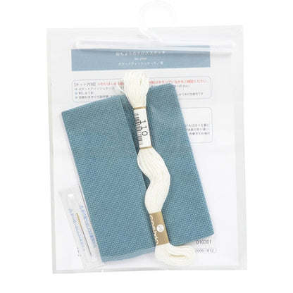 Embroidery kit "Japanese pattern pocket tissue case Blue 2806" LECIEN Lecien COSMO Cosmo
