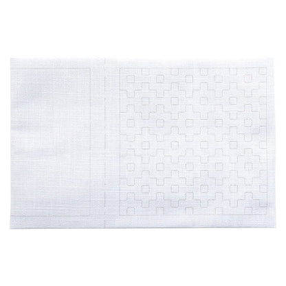 Kit di ricamo "Sashiko Cross Stab Grey Grey 98904 che può creare 4 sottobicchieri 98904" Lecien Lecien Cosmo Cosmo