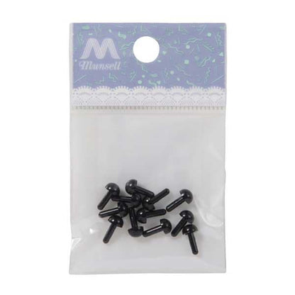 قطع أشغال يدوية "C-eye مسمار على شكل أسود 5 ملم 12 قطعة B1-CH-a37"