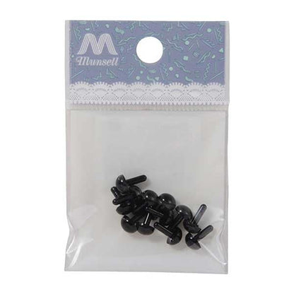 قطع أشغال يدوية "C-eye مسمار على شكل أسود 6 ملم 12 قطعة B1-CH-a38"