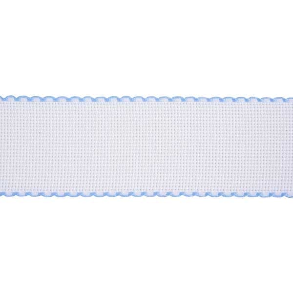 [الكمية من 1] أقمشة التطريز "شريط ZWEIGART Aida بعرض 5 سم 7107-151 أزرق فاتح" Zweigart Handarbeits-Stoff الأصلي