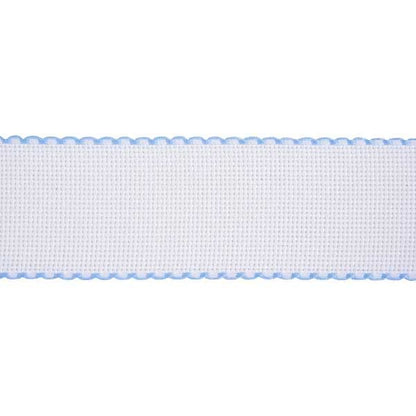 [الكمية من 1] أقمشة التطريز "شريط ZWEIGART Aida بعرض 5 سم 7107-151 أزرق فاتح" Zweigart Handarbeits-Stoff الأصلي