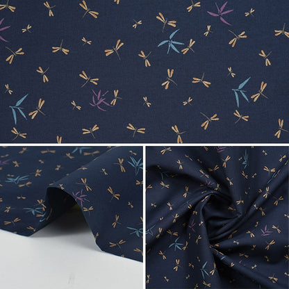 [De la quantité 5] tissu "Patché japonais Tonbo Navy Blue 88218-3-4"