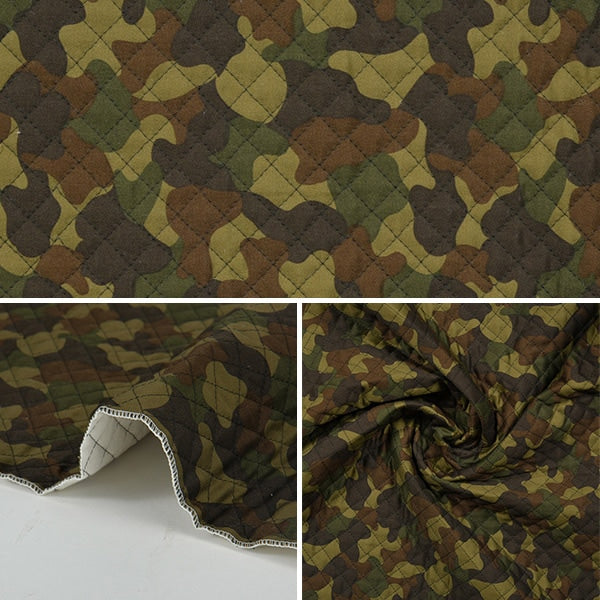 [De la cantidad 5] tela "20 acolchado de camuflaje de sarga khaki q88300-2-1"