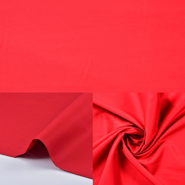 [Aus Menge 5] Stoff "40 Satin Plain Red Width ca. 112 cm KY8010-15"