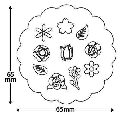 Molde de resina "Flor y hoja de moho de silicio 10-2366"