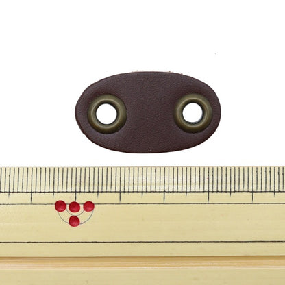 手芸金具 『牛革ブタハナストッパー 焦茶 AXP5661』