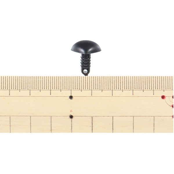 قطع أشغال يدوية "أنف الدب أسود 1.5 سم 6 قطع B1-CH-a51"