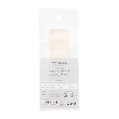 刺しゅう布 『コットンテープ 幅3cm×1m 2番色 生成り 7261-9-2』 LECIEN ルシアン cosmo コスモ