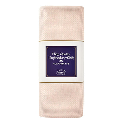 【数量1から】 刺しゅう布 『刺しゅう用 No.9000 ジャバクロス粗目 6カウント 約25目 サーモンピンク 115番色』 Olympus オリムパス