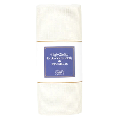 【数量1から】 刺しゅう布 『刺しゅう用 No.9000 ジャバクロス粗目 6カウント 約25目 ペールベージュ 104番色』 Olympus オリムパス