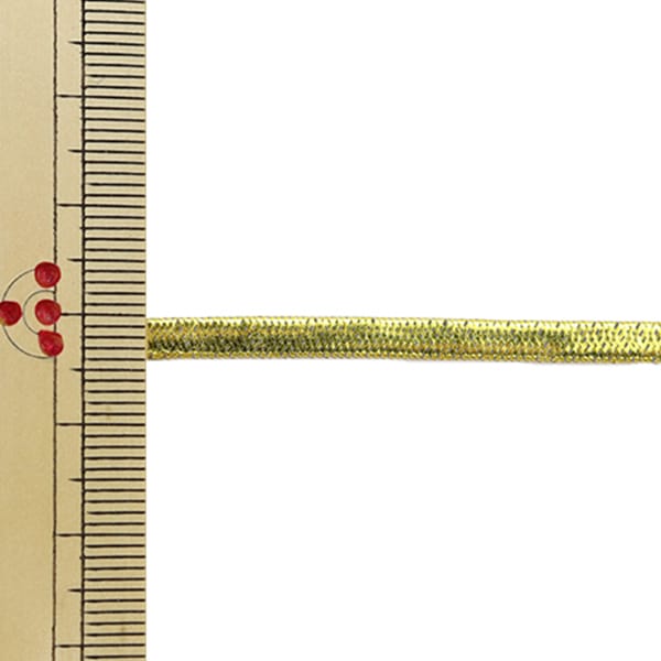 [الكمية من 5] حبل مرن "معدنيحبل مرن عرض مسطح تقريبًا 4 مم ذهبي