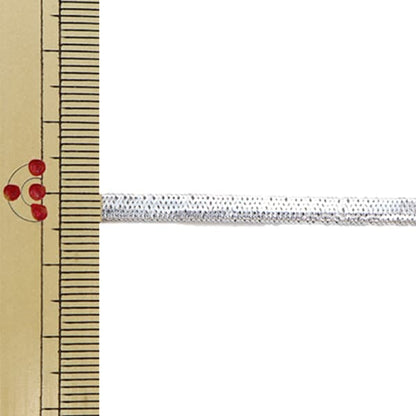【数量5から】 ゴム 『メタリックゴム 平 幅約4mm 銀 COSG』