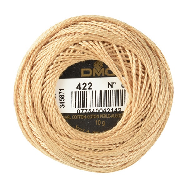 Embroidery thread "DMC No. 8 embroidery thread 422"