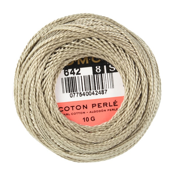 Embroidery thread "DMC No. 8 embroidery thread 642"