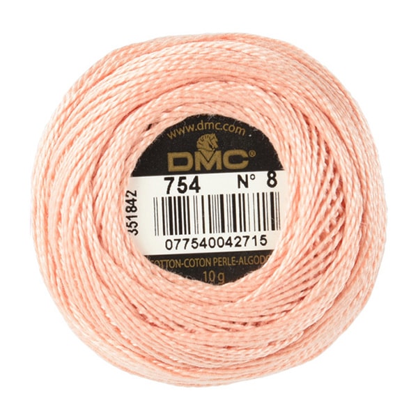 Embroidery thread "DMC No. 8 embroidery thread 754"