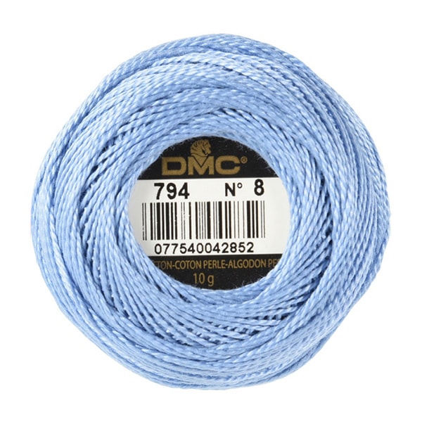 Broderiefil "Broderie DMC n ° 8fil 794e couleur] DMC Dewhm Sea