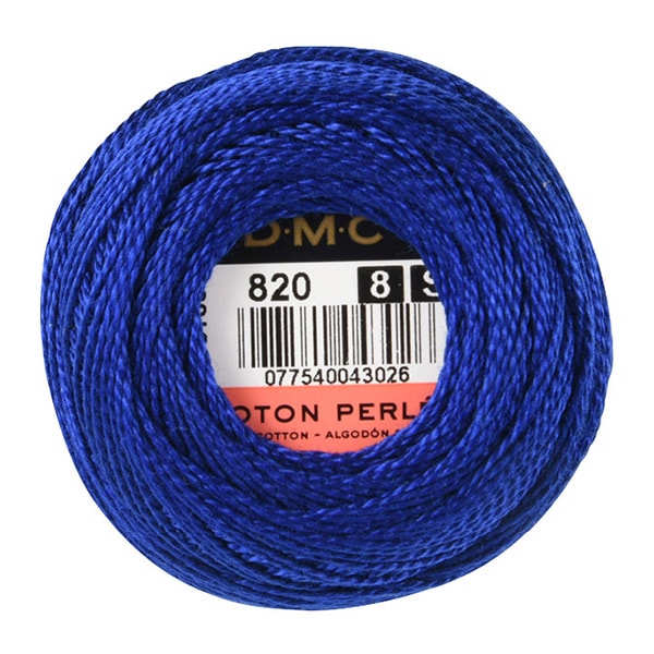Broderiefil "Broderie DMC n ° 8fil 820 Couleur] DMC Dewhm Sea