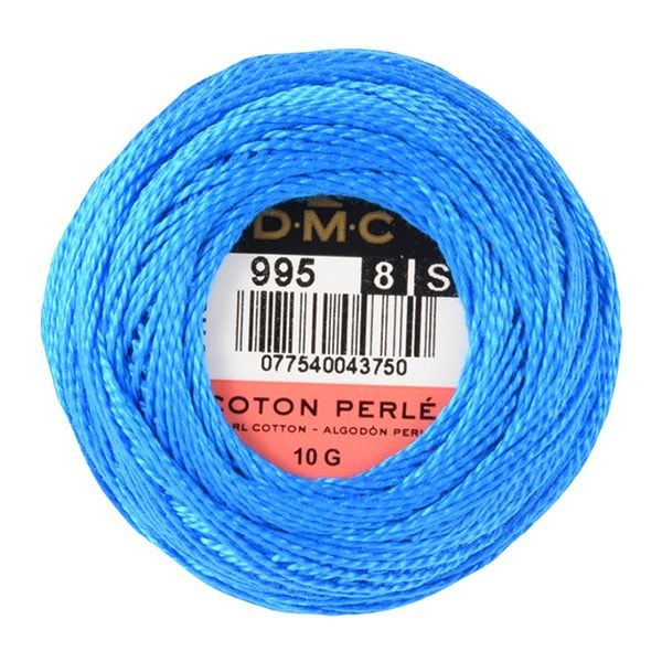 Broderiefil "Broderie DMC n ° 8fil 995th Couleur] DMC Dewhm Sea