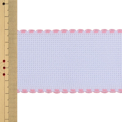 [Dalla quantità 1] Tessuto da ricamo "Zweigart (Tsubaigart) idatape larghezza 5 cm 7107-14 rosa] originale Zweigart handarbeits-stift