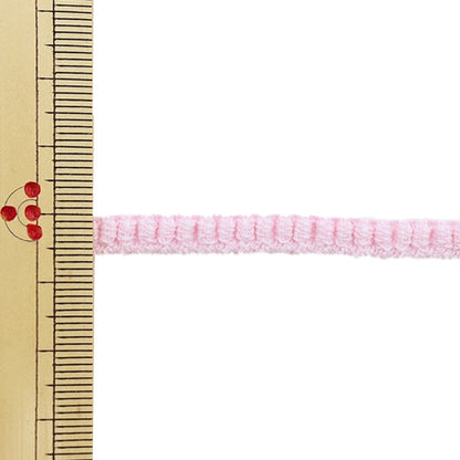 [الكمية من 5] حبل مرن "قطن عضوي 231 عرض 5 ملم وردي"