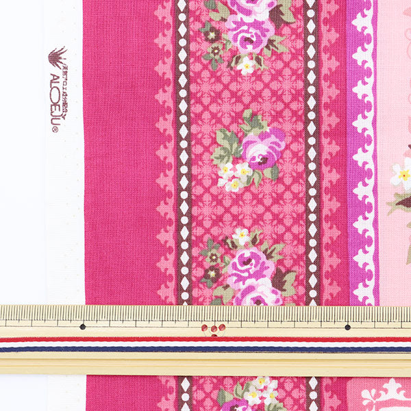 [De la quantité 5] Tissu "Cathy x Yosuke Country French Sheterring Pink 02008-1"