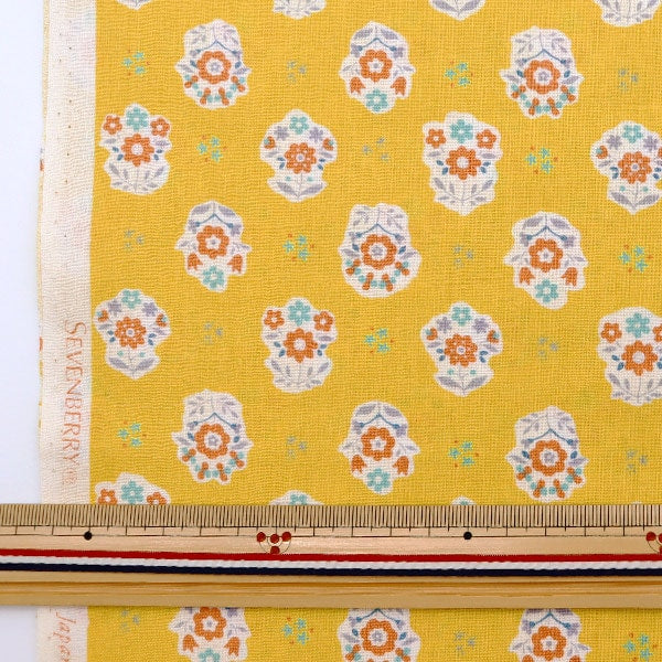 [De la quantité 5] Tissu 『siège Sopo flower motif citron 850356-1-2"