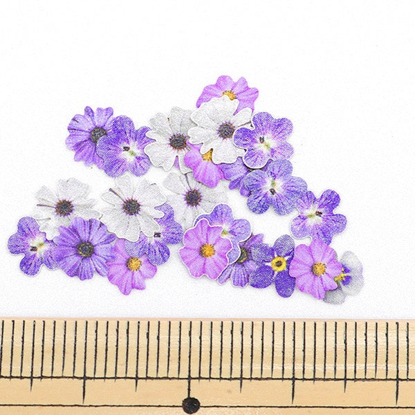 Материал смолы "Vijucrail Flower Flakes 3 Blue & Purple Приблизительно 40 штук 10-3317" Токио торговля