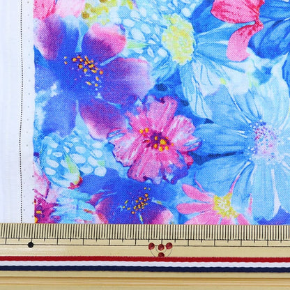 [Dalla quantità 5] Tessuto "Flower Flower CD8716 stampato a getto d'inchiostro" Cotton USA