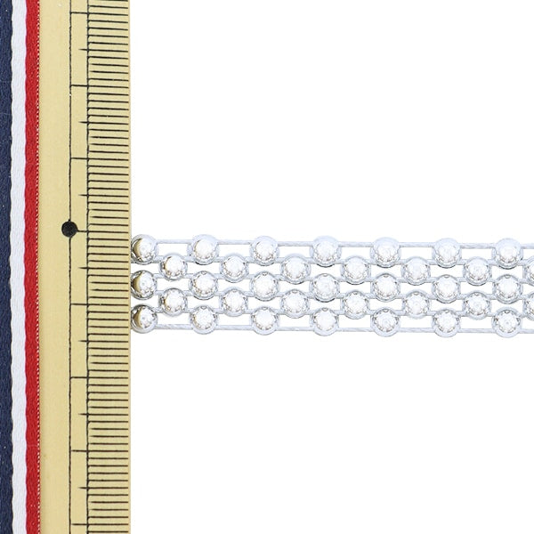 [From quantity 5] HandicraftTrim "imitationTrim Width about 1.5cm Silver GY-43-18-60]